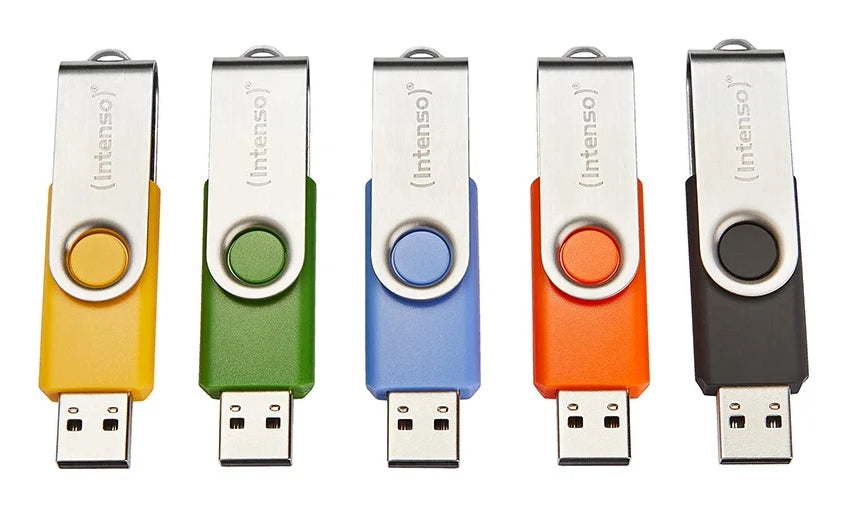 Intenso Basic Line – 16 GB USB-Stick USB 2.0 Drehring, 5er-Pack