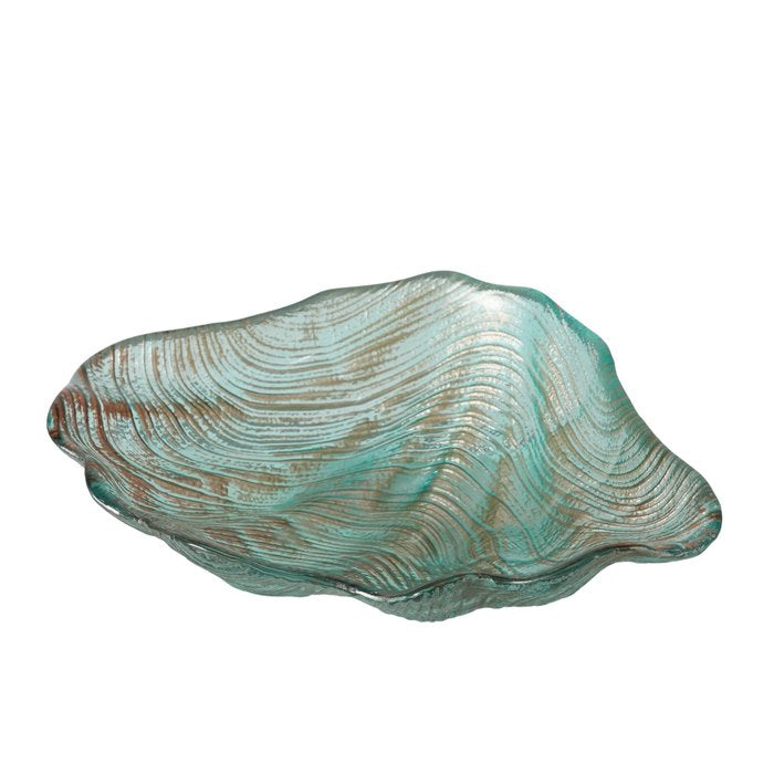 Boltze Schale – 16 × 20 × 5 cm, Glas, Türkis