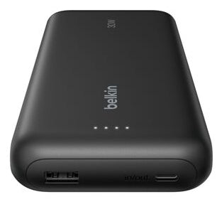 Belkin Powerbank 20000 mAh, PD 30 W, mit integriertem USB-C-Kabel