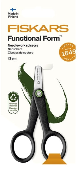 Fiskars Schere 13,0 cm, spitz, für Rechts- und Linkshänder – Edelstahl, ergonomischer Griff, schwarz