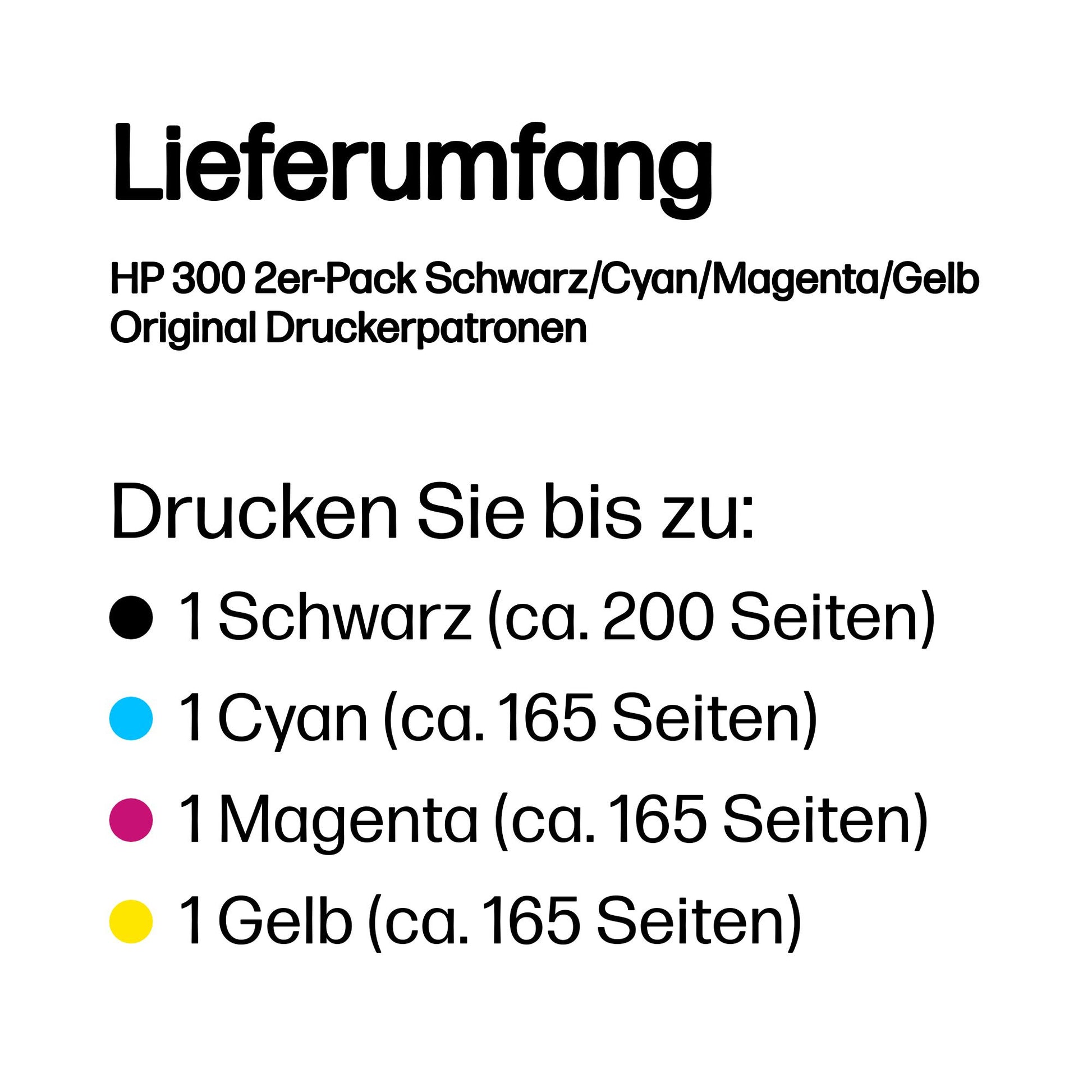 HP 300 Tintenpatronen-Multipack, Schwarz/Dreifarbig (Original) – für HP 300 – CN637EE
