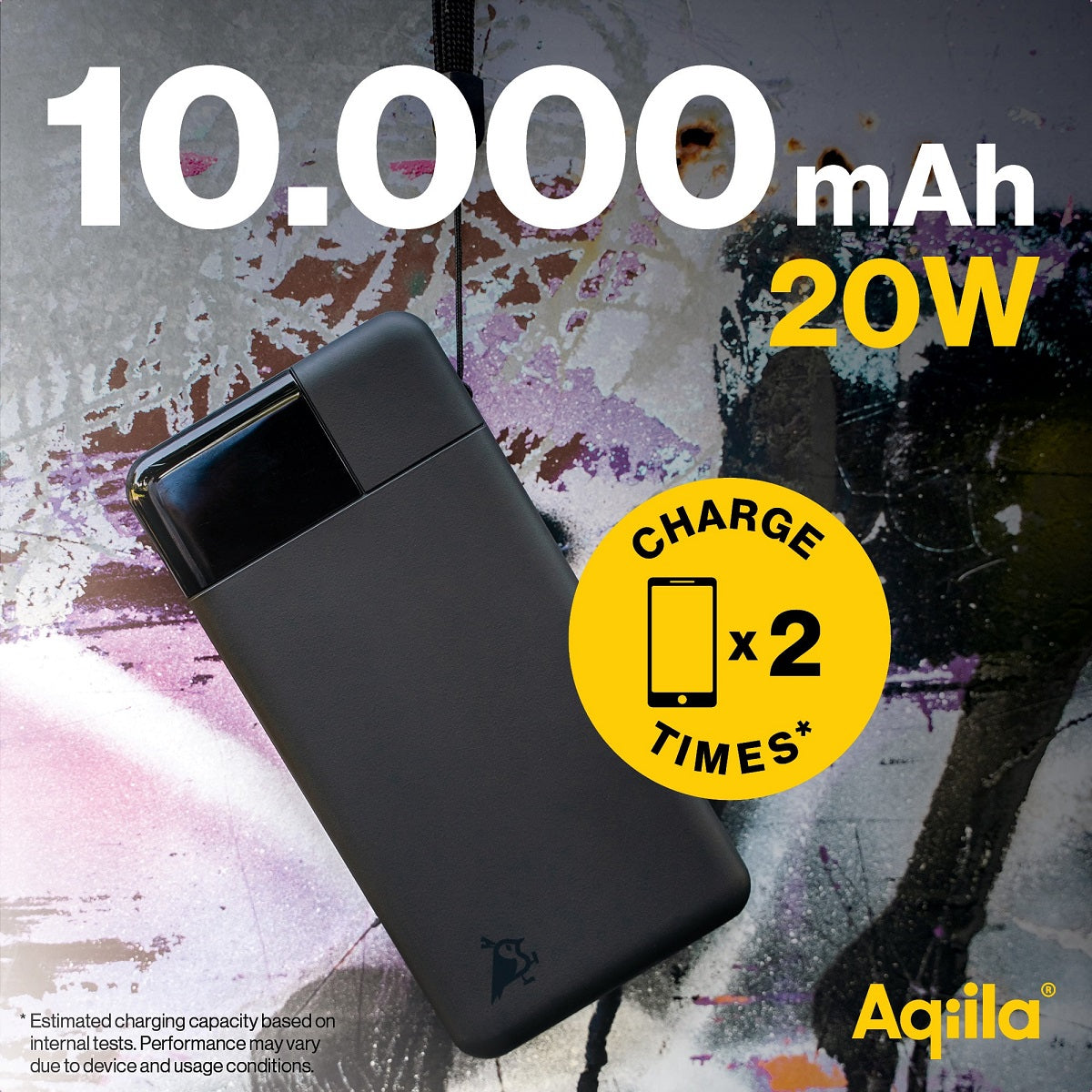 Aqiila Powerbird B10 Powerbank 10'000 mAh – 20 W PD, 2× USB-C, 1× USB-A, grün