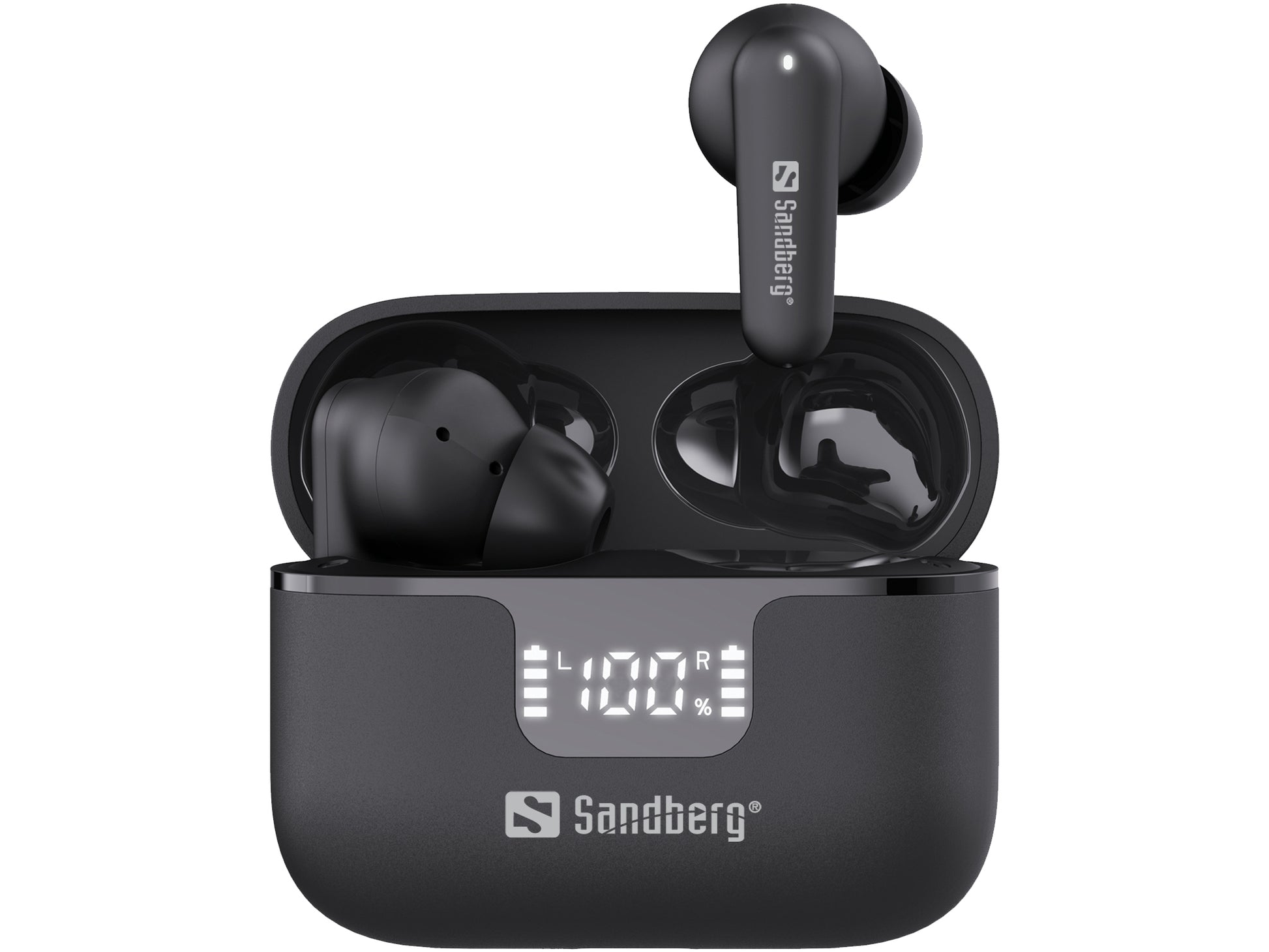 Sandberg 126-52 TWS In-Ear – Stereo, ANC, mit Ladecase, Schwarz, BT 6.0