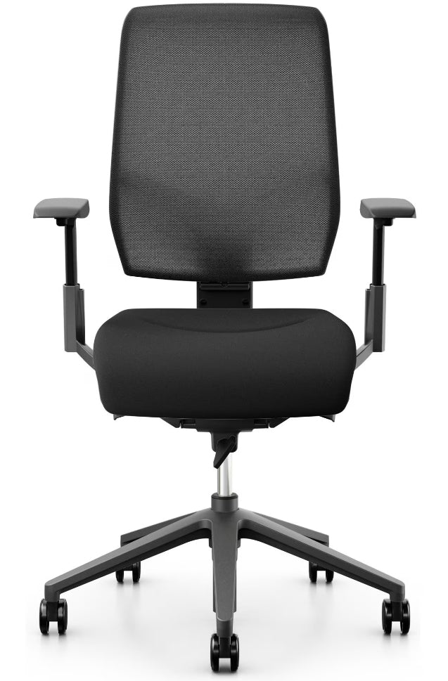 Giroflex Bürostuhl 68 – Sitzhöhe 40–52 cm, 120 kg, Schwarz