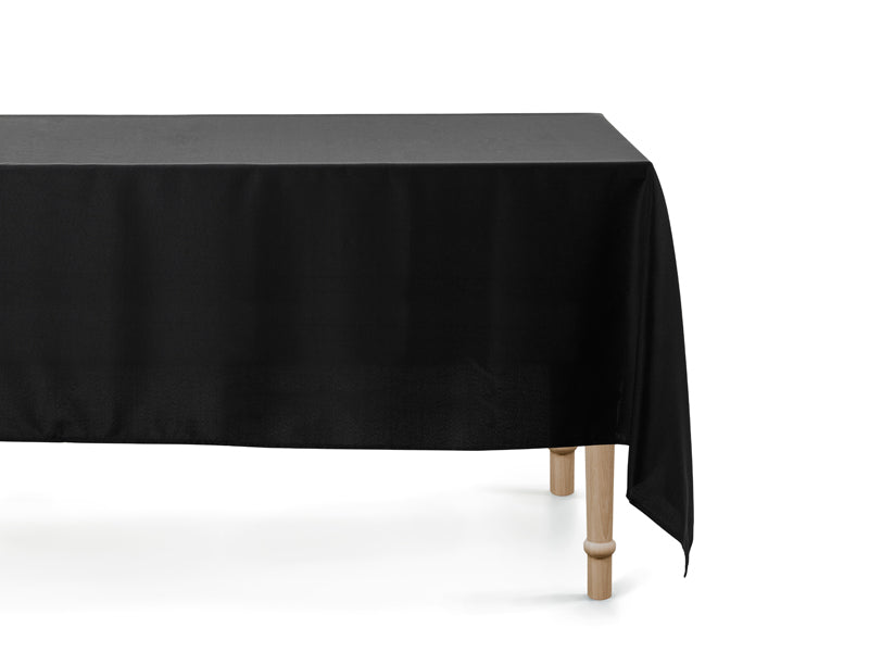 PartyDeco Tischdecke – 180×300 cm, Textil, Schwarz