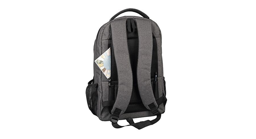 Wedo Schulrucksack – für 15,6", 28 l, mit gepolstertem Notebookfach, Polyester – Grau