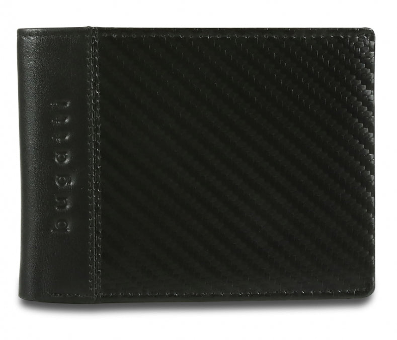 Bugatti cases Bugatti – Kartenetui Comet – RFID-Schutz – 115×85×15 mm – Schwarz, Leder, 14 Kartenfächer