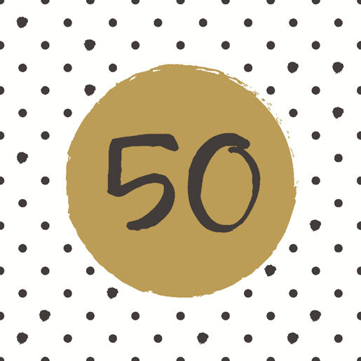 Paper + Design Servietten 50. Geburtstag – 33 × 33 cm, 3-lagig – 20 Stück