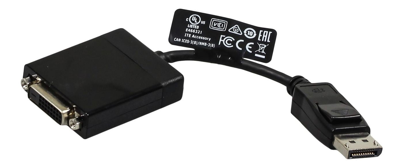 DELL 470-AANH Adapter DisplayPort zu DVI-D – Schwarz
