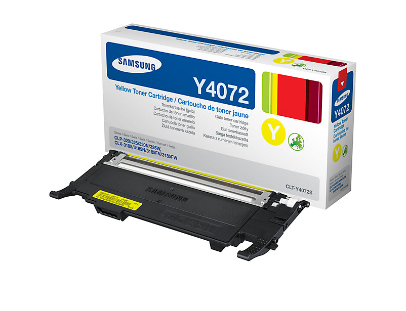 Samsung Toner CLT-Y4072S – gelb, 1000 Seiten – für Samsung CLP-320/CLP-325/CLX-3185 und andere