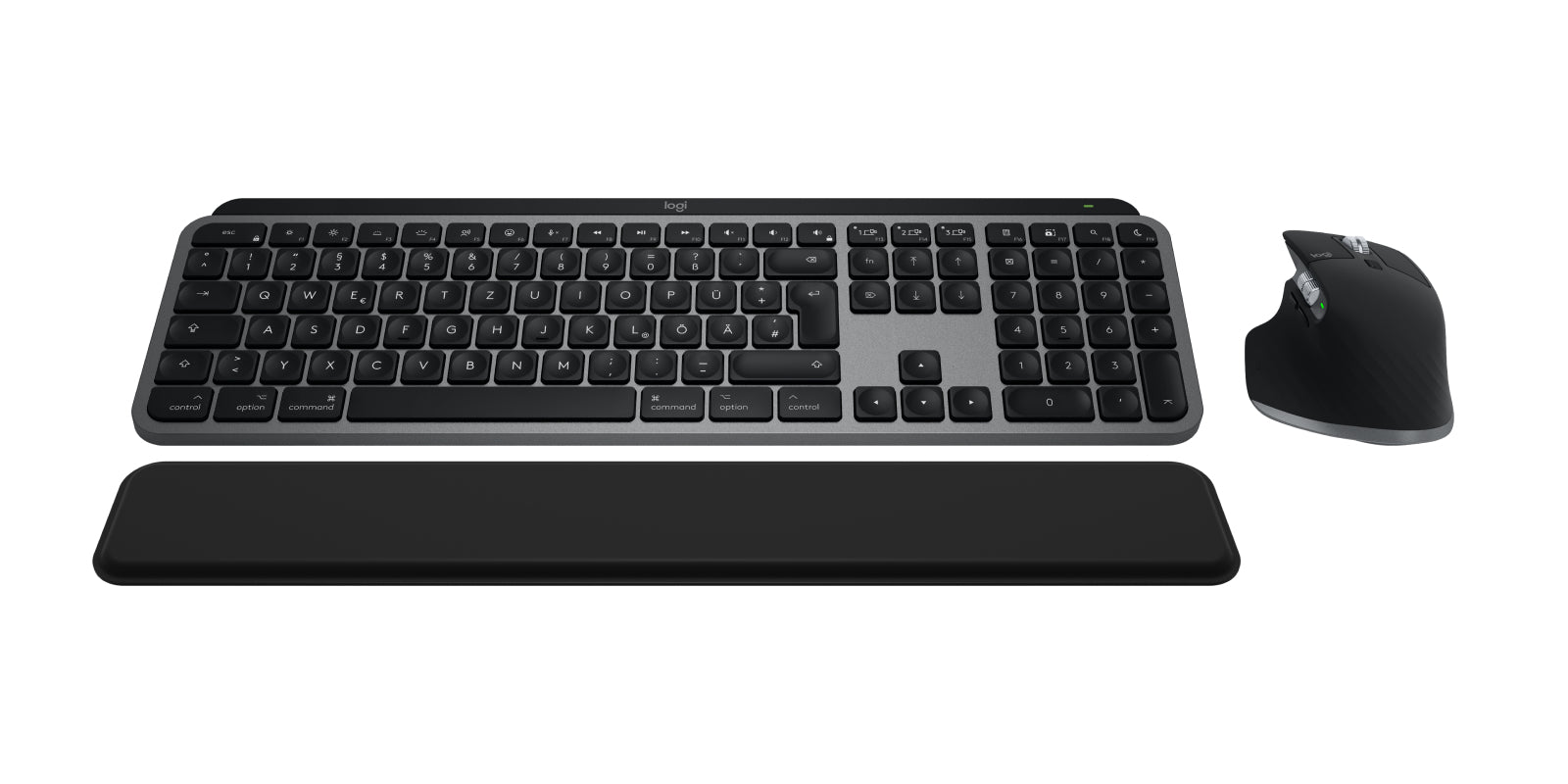 Logitech MX Keys S Combo für Mac – Tastatur, DE-Layout (DE), Space Grey – für macOS