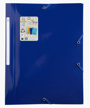 Exacompta Bee Blue Gummibandmappe A4 – 3 Klappen, Polypropylen (PP), Marineblau