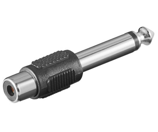 Microconnect 6,3 mm auf Cinch Adapter – 6,3 mm Klinke Stecker zu Cinch Buchse