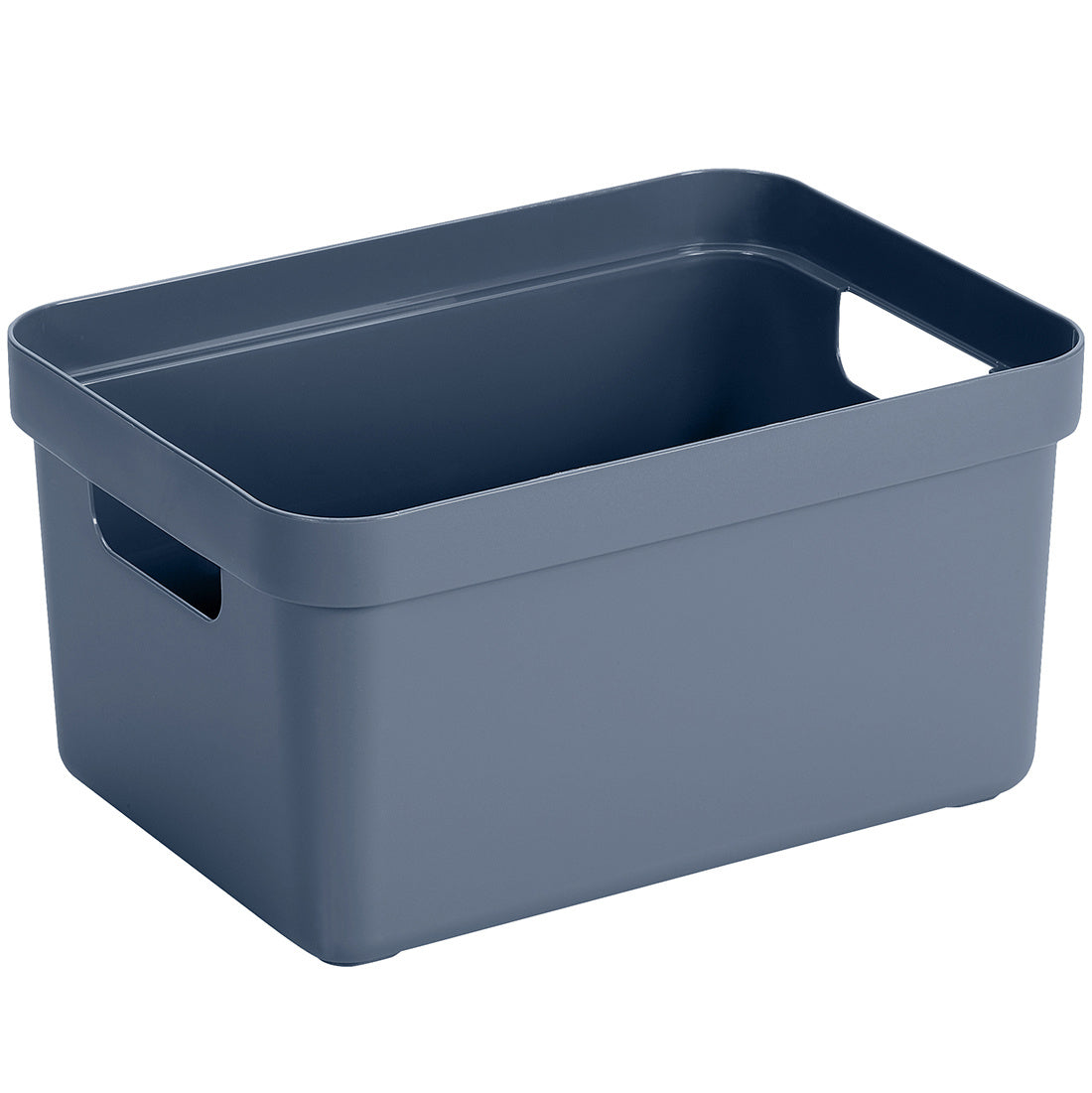 Sigma home Aufbewahrungsbox 5 L (ohne Deckel) – Kunststoff – Dunkelblau – mit Griff