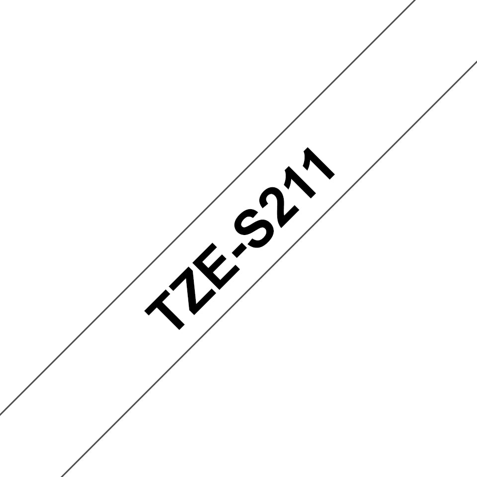 Brother Schriftband – 6 mm × 8 m, weiss, schwarz, TZe