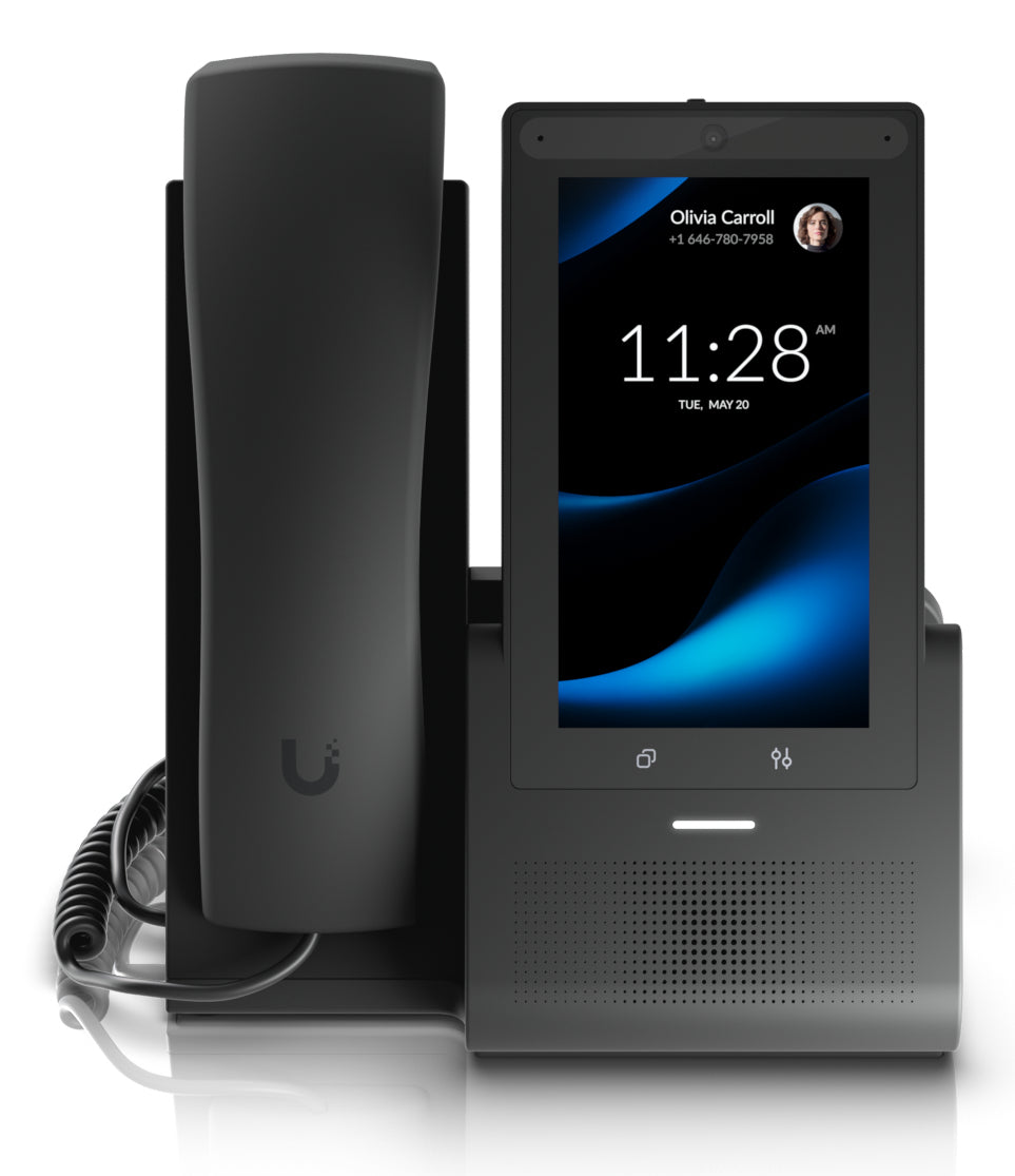 Ubiquiti UniFi Talk G3 Touch Pro – IP-Videotelefon, 5" Touch, WLAN/BT, Gigabit, PoE, für UniFi Talk, schwarz