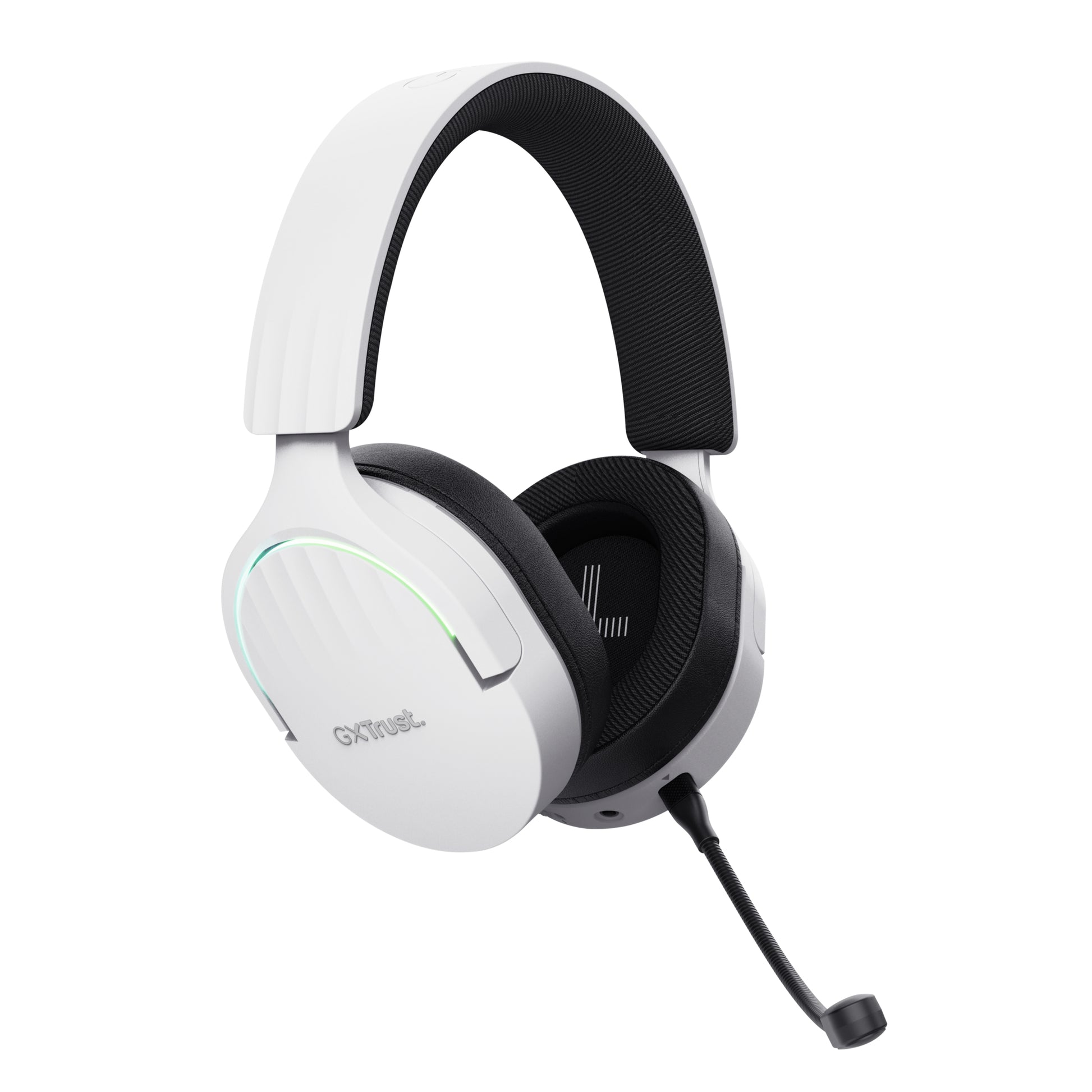 Trust GXT 491W FAYZO – Gaming-Headset – Kabelgebunden, abnehmbares Mikrofon, Surround-Sound – Weiss