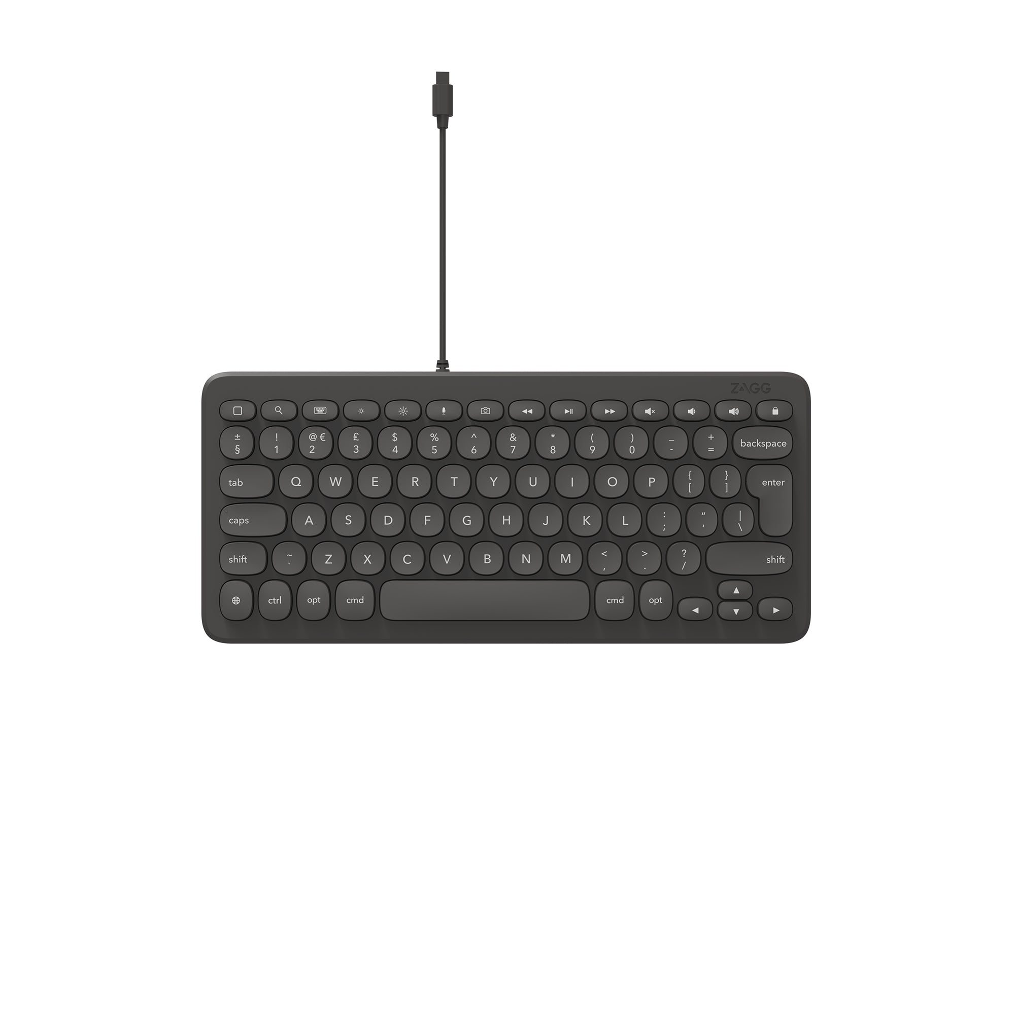 ZAGG Connect Tastatur – Tastatur, CH-Layout (DE-CH), Dunkelgrau