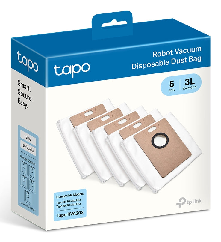 TP-Link Staubbeutel RVA202 – 5 Stück, für Tapo RV30 Max Plus/Tapo RV20 Max Plus