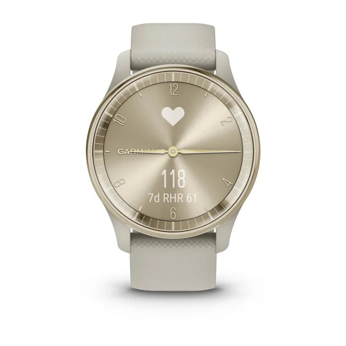 Garmin vivomove Trend – Smartwatch – 40,4 mm, GPS, LCD, 5 ATM, Grau/Weiss, Silikon