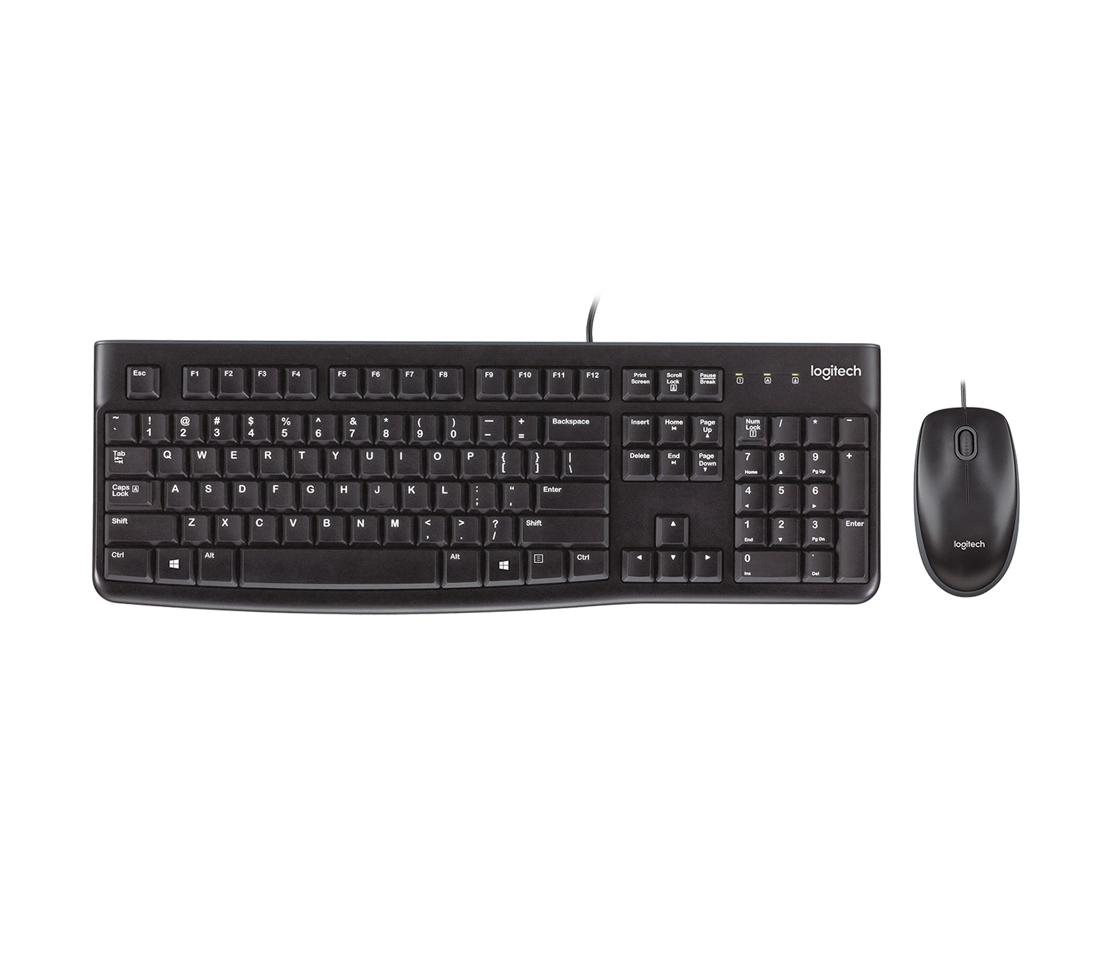 Logitech MK120 – Tastatur, kabelgebunden, spritzwassergeschützt, Schwarz