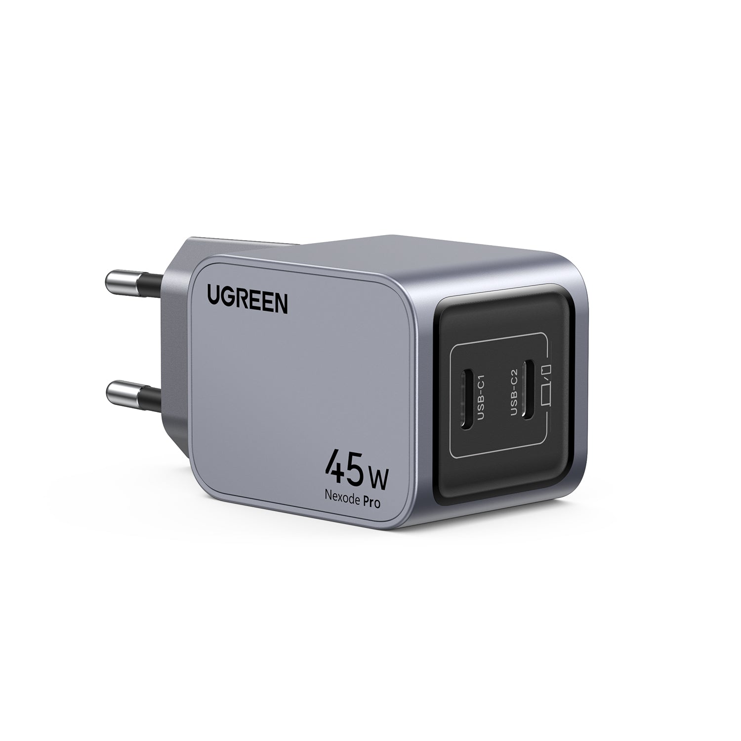 Ugreen Nexode Pro 35008 USB-Ladegerät 45 W – USB-C×2 – PD 3.0, QC 4.0+, GaN – Grau