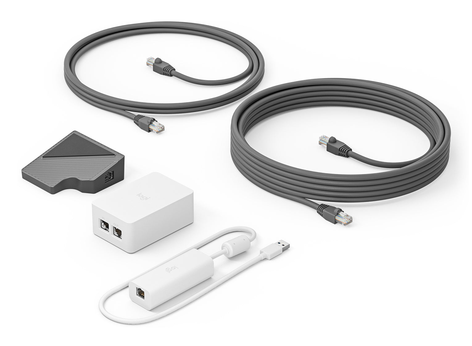 Logitech Rally Bar Mini + Tap Cat5 – Videobar – 4K, 120° Sichtfeld, ePTZ, für Zoom, HDMI x3
