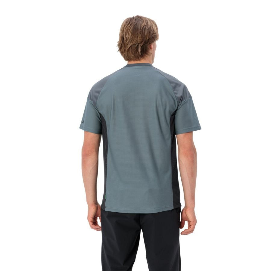 VAUDE T-Shirt Moab VI – L – Grau, Polyester (recycelt), Grüner Knopf