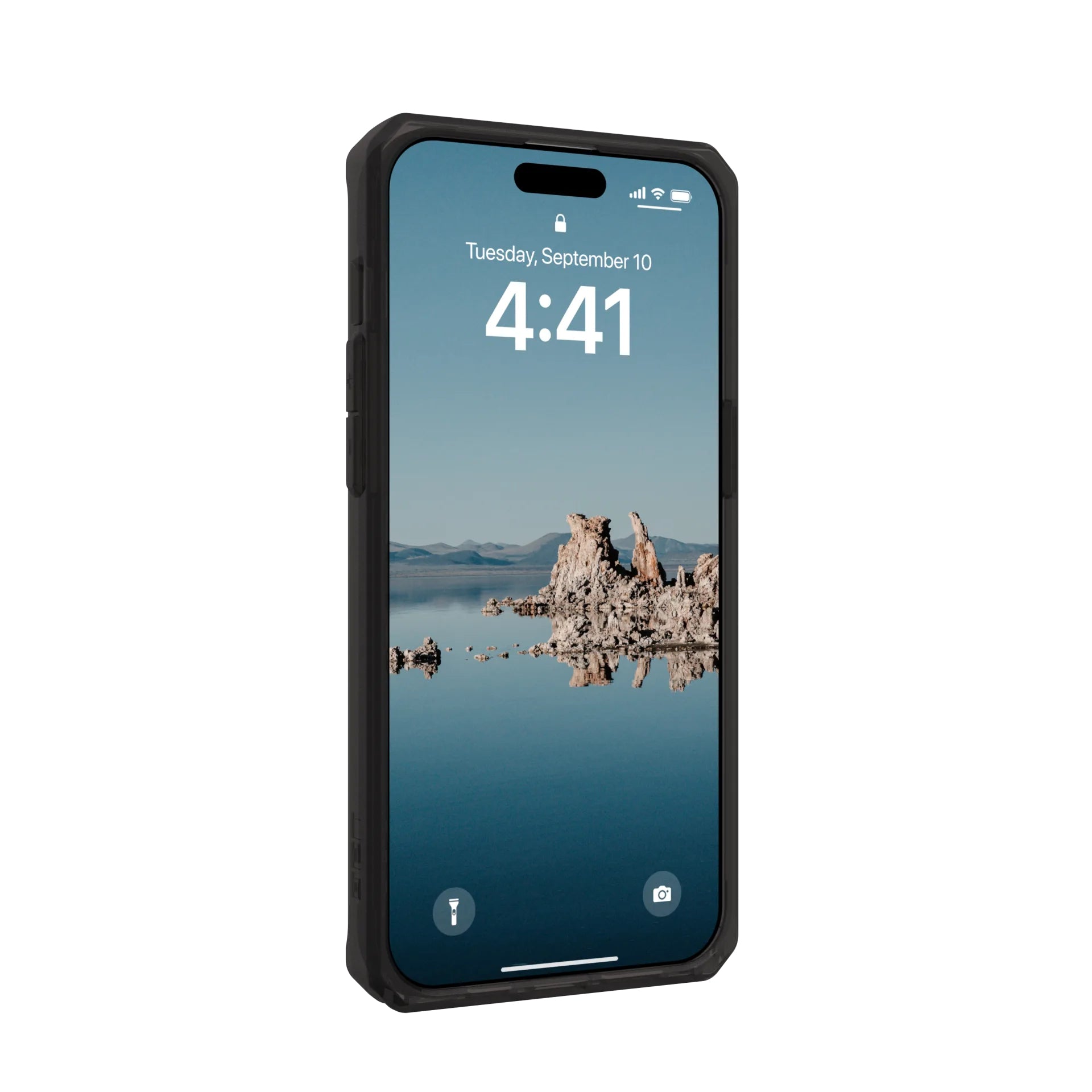 Urban Armor Gear UAG Plyo – Rückcover – für Apple iPhone 15 Pro Max – MagSafe, PC+TPU, Transparent/Gold, bis 4,8 m sturzsicher