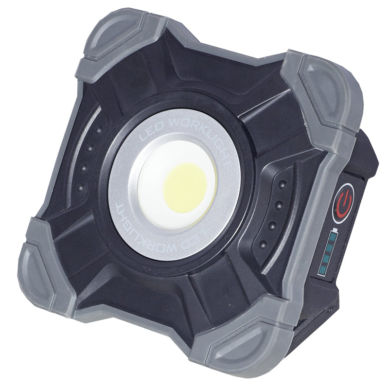 Steffen Arbeitsleuchte Worklight 10 W – 1000 lm, Akku, IP54, dimmbar – Schwarz