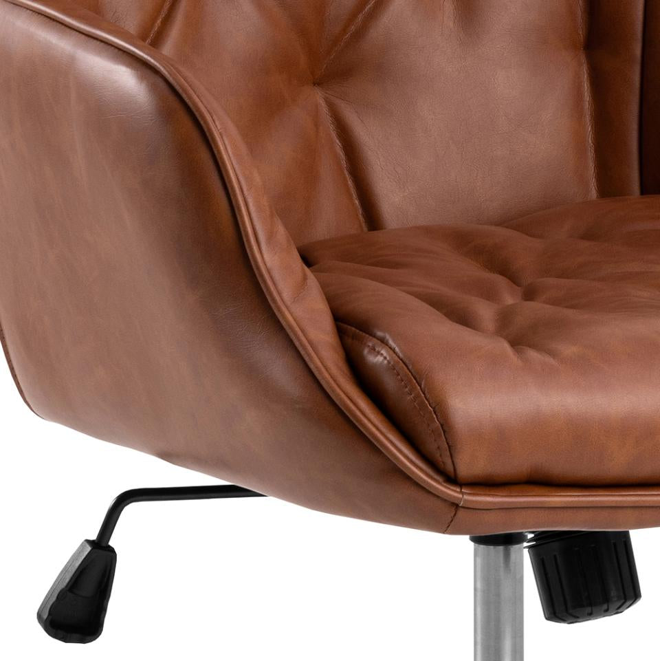 Actona AC Design Bürostuhl Erik – braun, Kunstleder
