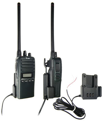 Brodit Aktive Halterung für ICOM IC-F15, IC-F25, IC-F3161 und andere, 12/24 V (Zigarettenanzünder), 8,4 V
