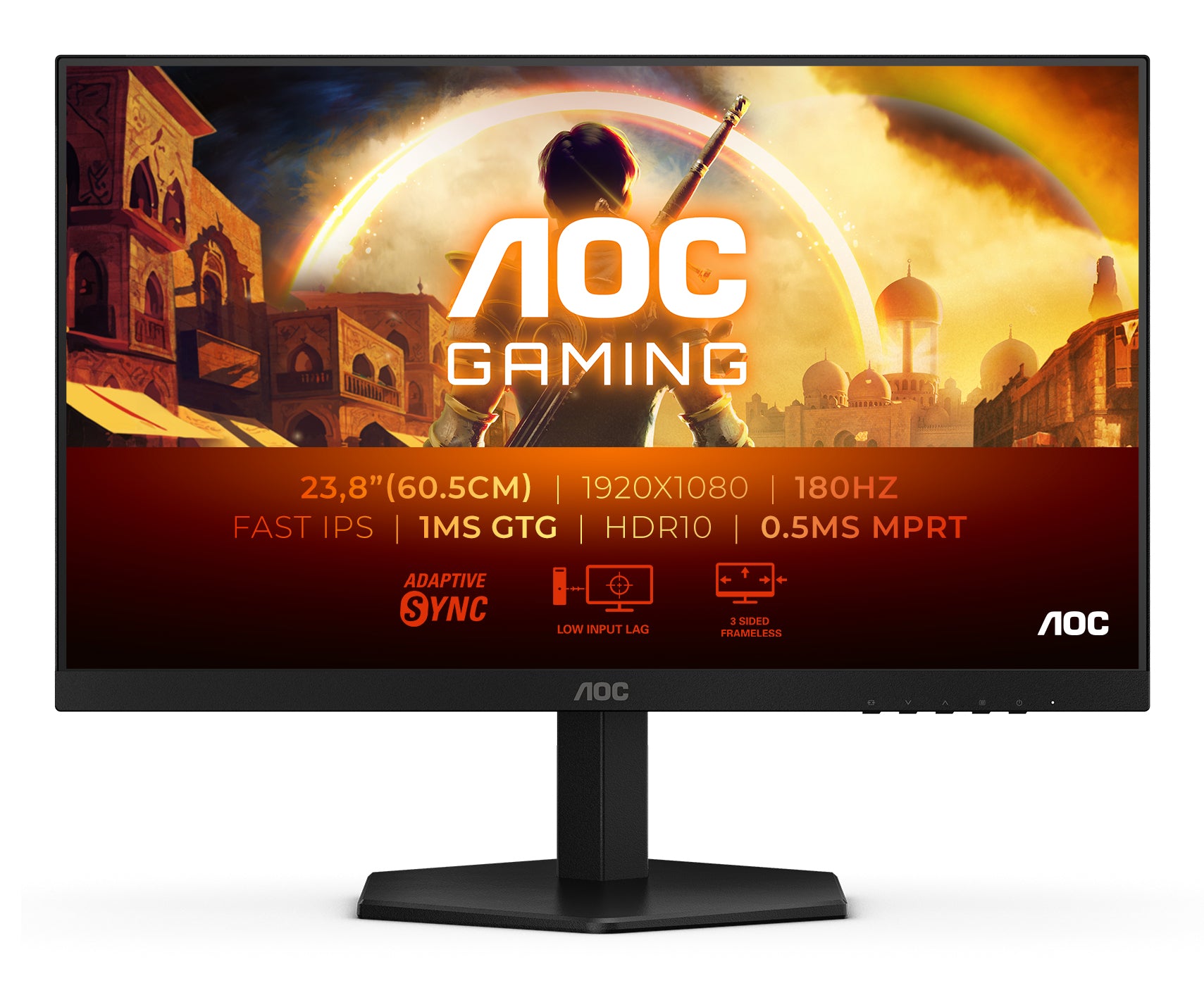 AOC 24G42E – Monitor 23,8" – Full HD (1920 × 1080), IPS, 300 cd/m², blendfrei