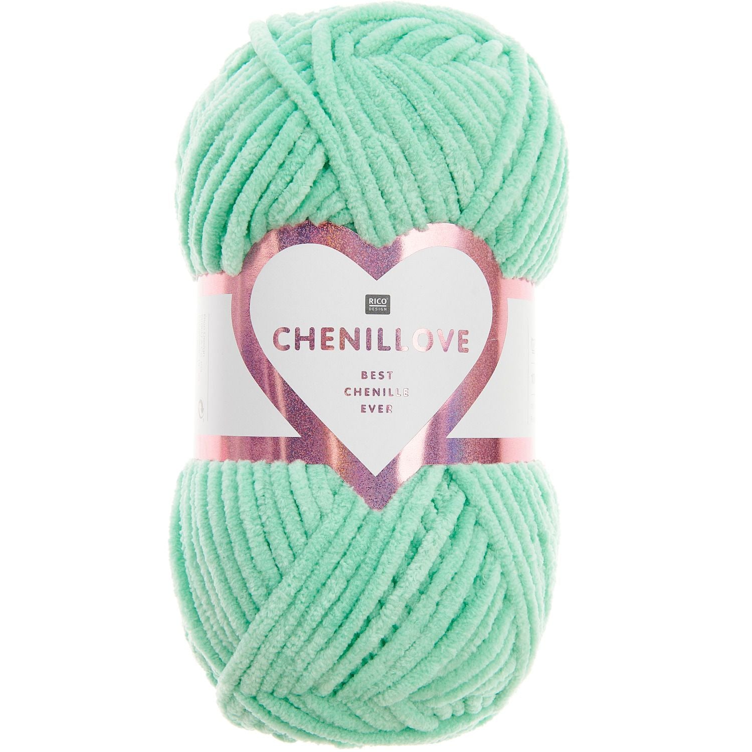 Rico Design Chenillove Wolle Blaugrün – 100 g, 110 m, Nadel 5 mm, 100% Polyester, 1 Stk.
