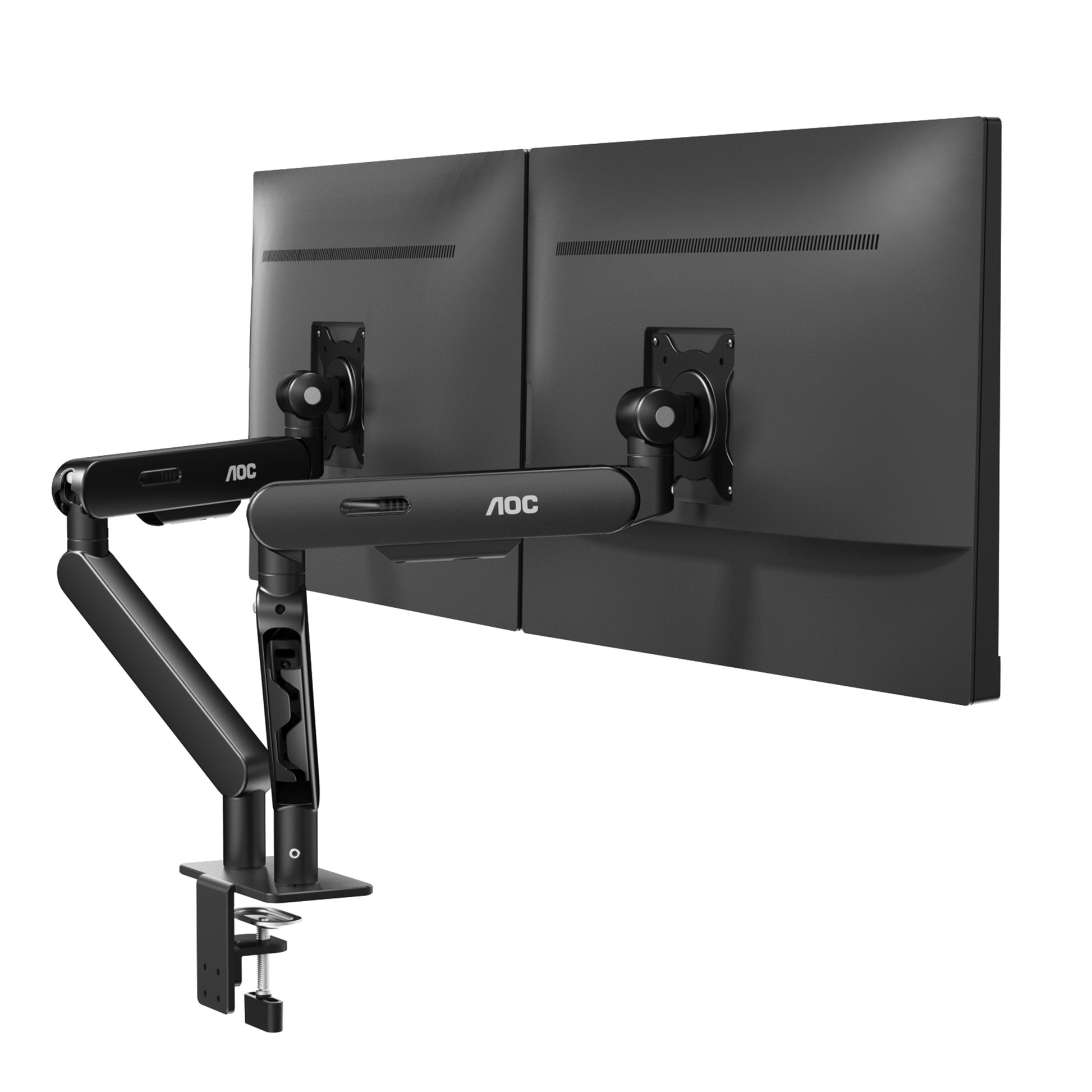 AOC AM420B – Monitorarm, Dual, bis 34", VESA 75 × 75 mm, 9 kg, neigbar, schwarz