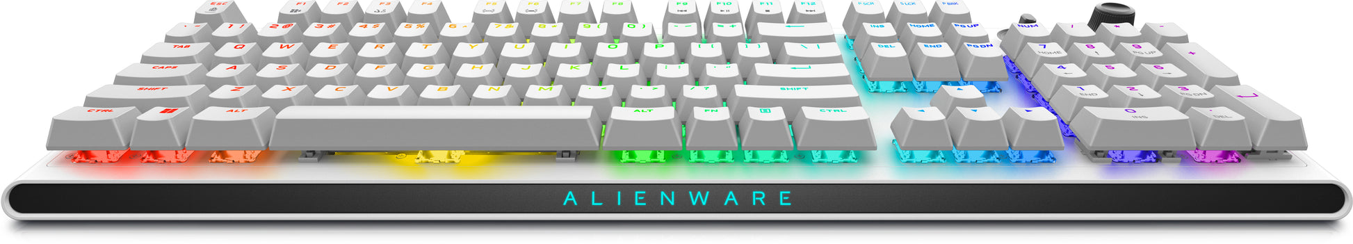 Alienware AW920K – Gaming-Tastatur – Mechanisch, Bluetooth 5.1 & 2,4 GHz (USB-C) – RGB – Weiss