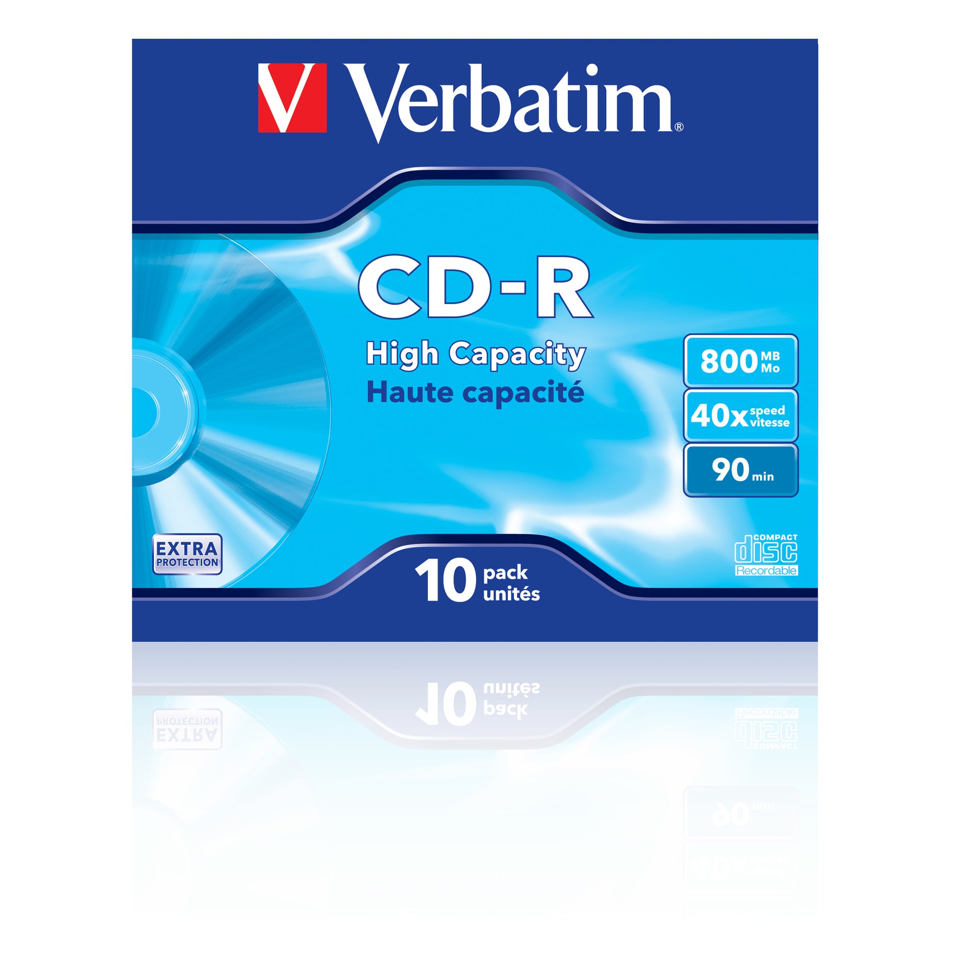 Verbatim CD-R 800 MB/90 Min. 40x – 10 Stück