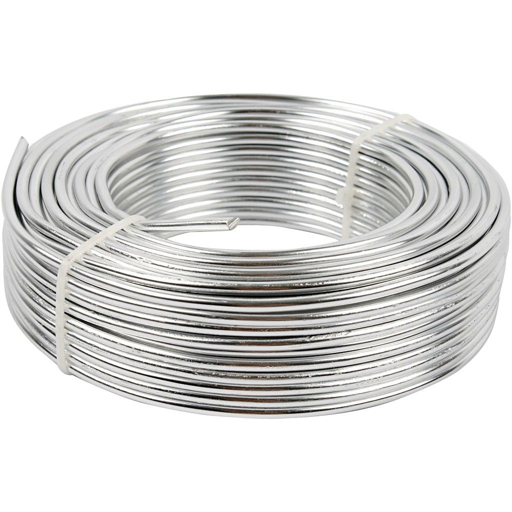 Creativ Company Aluminiumdraht, Silber, Ø 3 mm × 29 m