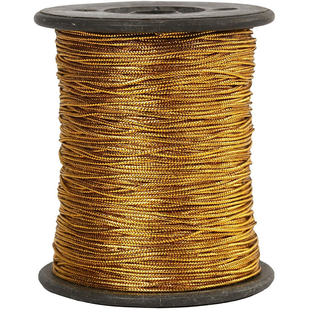 Creativ Company Geschenkband Anhängerband Gold – 0,5 mm × 100 m – 1 Stk.