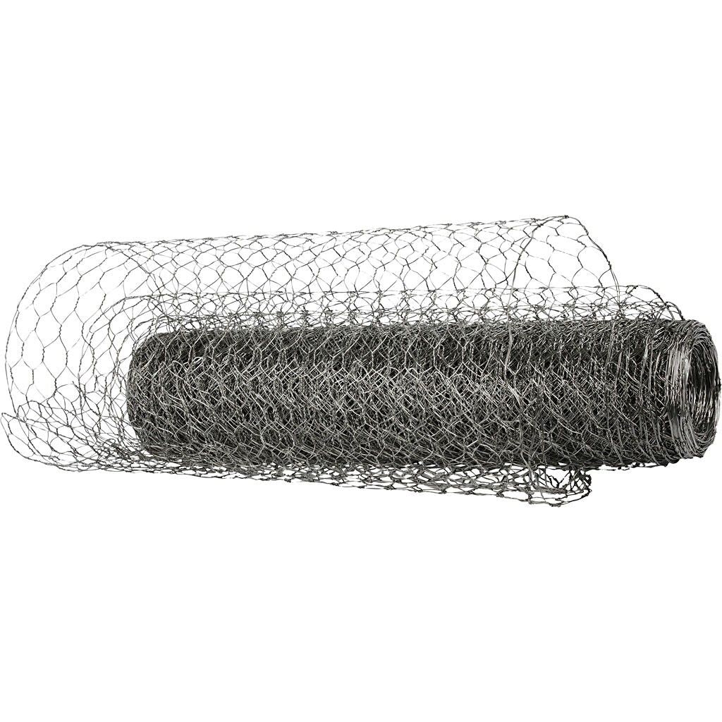 Creativ Company Maschendraht, Grau, Metallisch, 40 cm × 20 m, 1 Stk., 51731