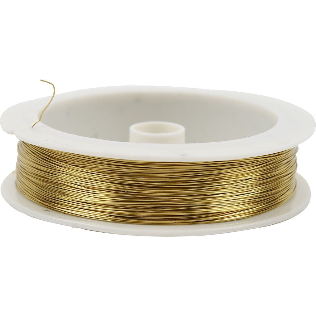 Creativ Company Blumendraht, Messing, Gold, Ø 0,3 mm × 70 m, 51734