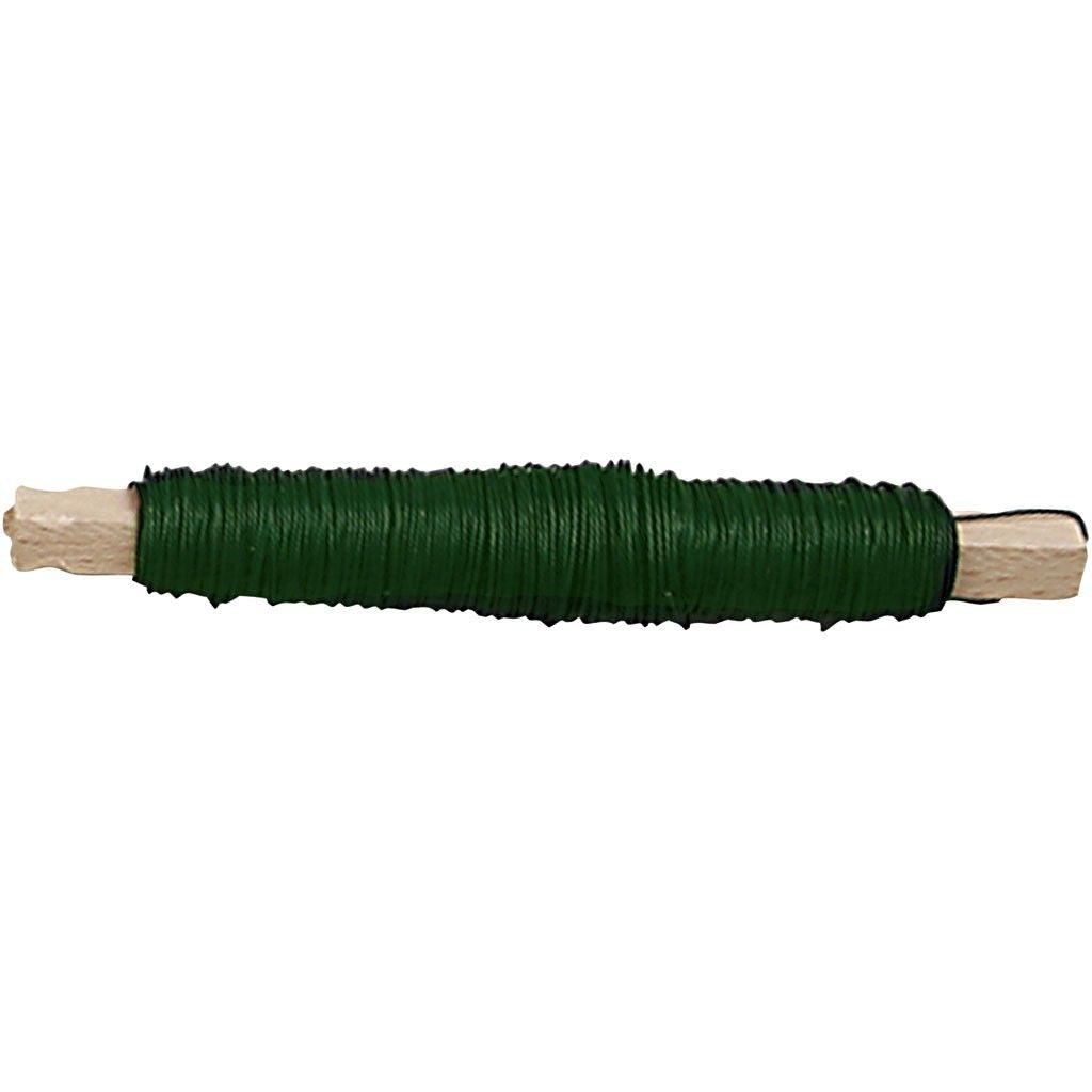 Creativ Company Blumendraht, Stahl, Grün, Ø 0,6 mm × 50 m, 100 g, 1 Stk.