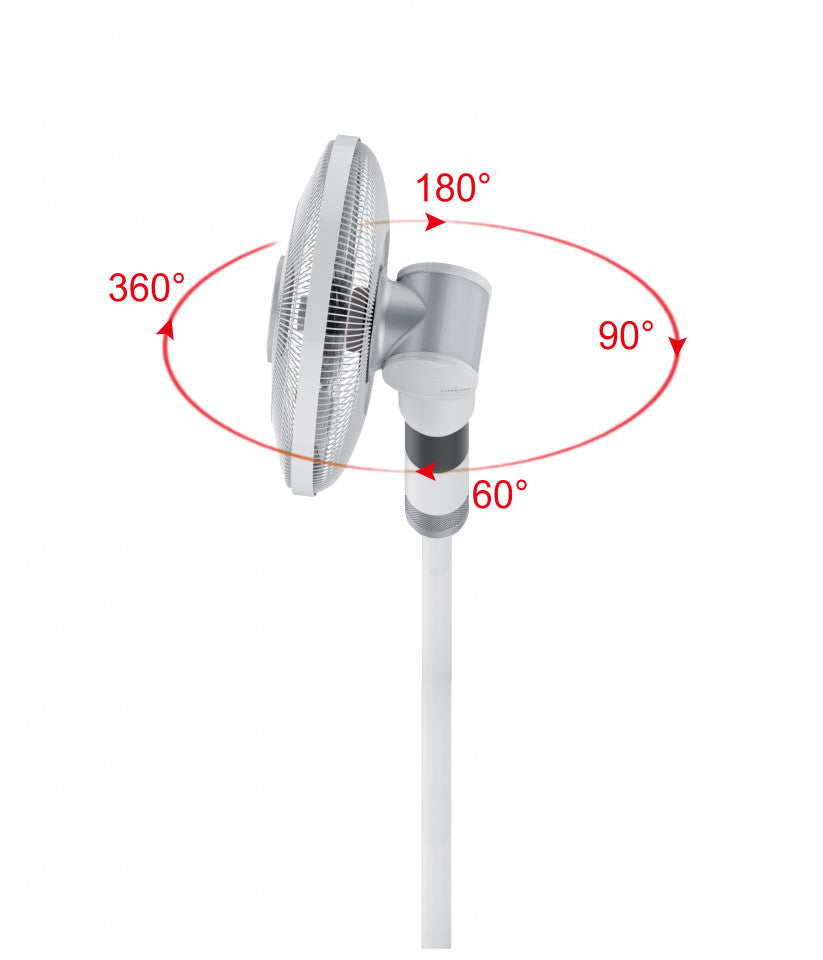 Solis Standventilator Breeze 360 – 40 cm, 3 Stufen, oszillierend, Timer, Fernbedienung, 65 W, Weiss