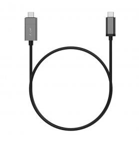LMP USB-C auf USB-C Kabel – 1,8 m – PD 100 W – TPE-Mantel, magnetisch – Grau