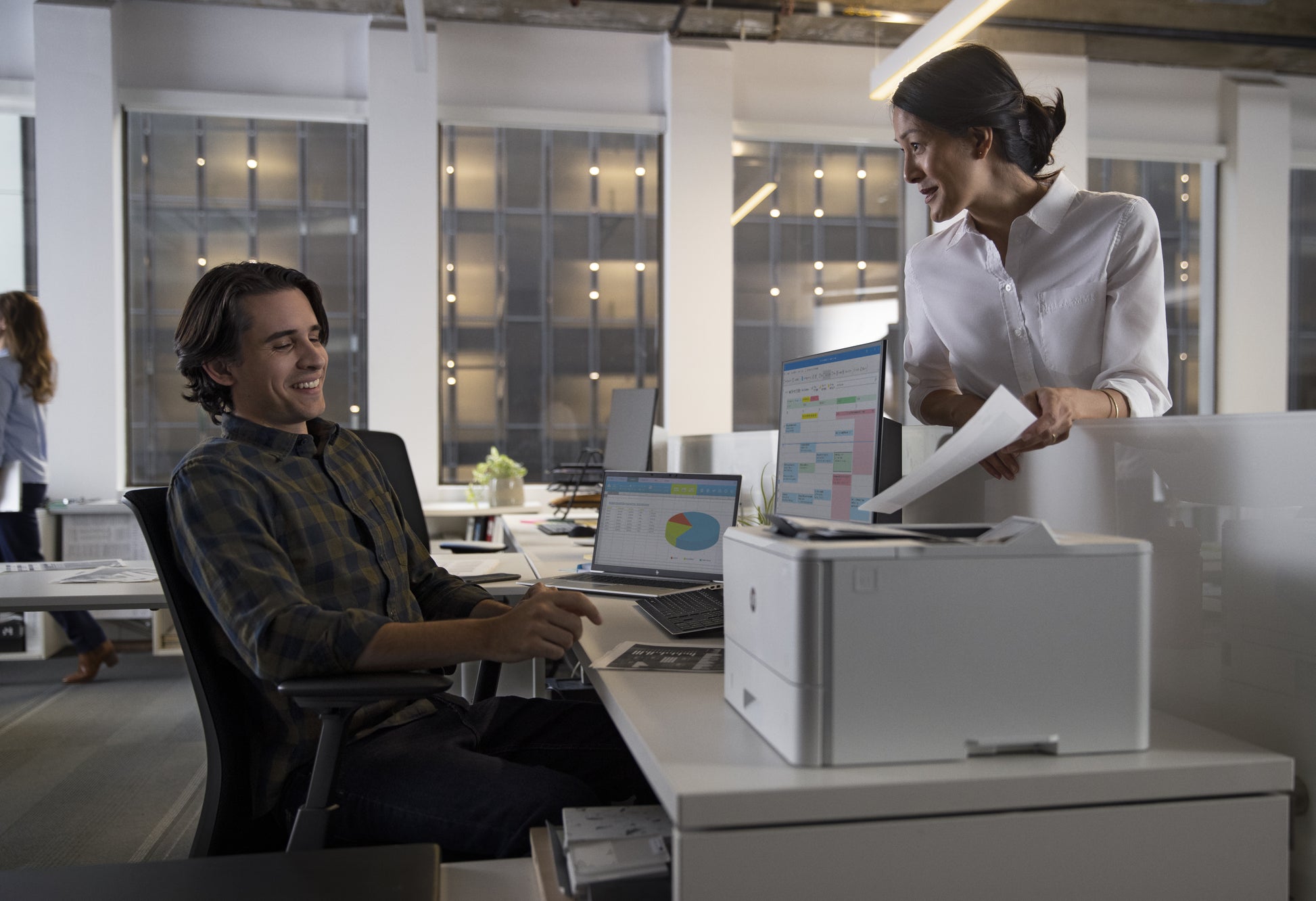 HP LaserJet Enterprise M406dn – S/W, Duplex, 42 S./Min., 1200 × 1200 dpi, LAN, Papier: 350 Blatt