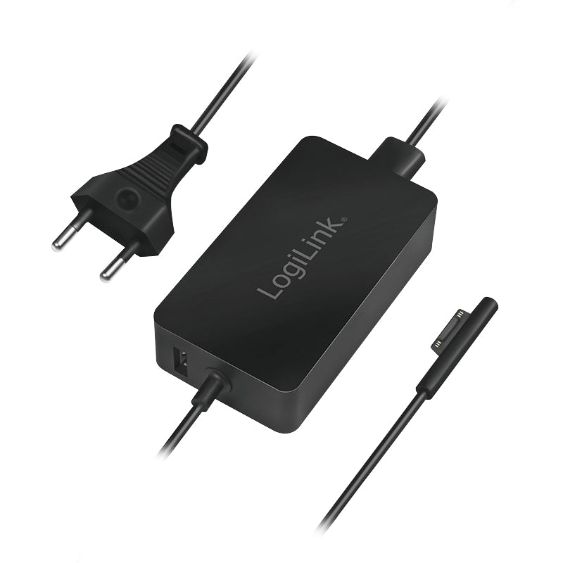 LogiLink PA0197 Netzteil 44 W – USB‑A×1 – für Microsoft Surface Pro 6, Surface Pro 4 und andere – schwarz