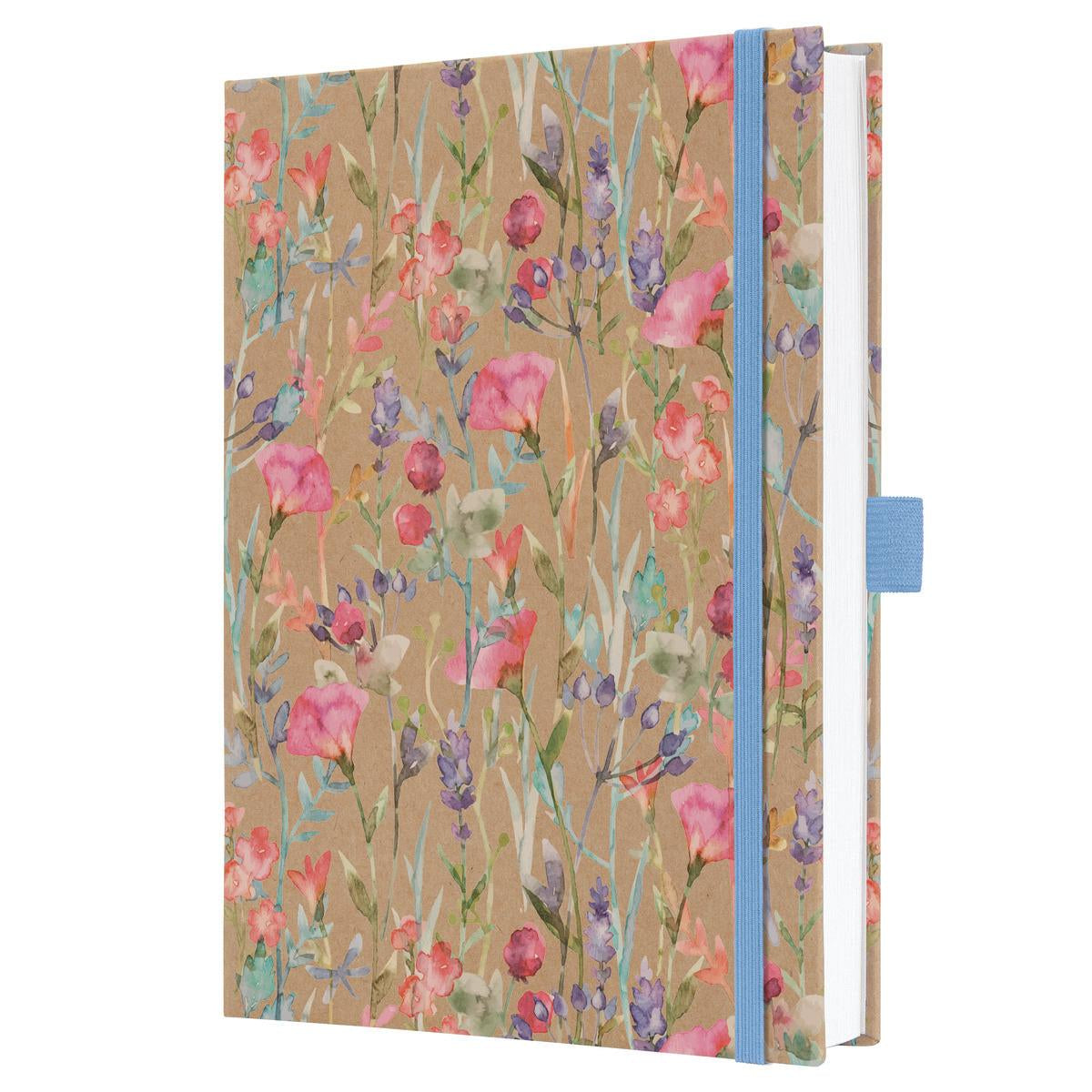 JOLIE Notizbuch – A5 – liniert – 96 Blatt – 100 g/m² – Hardcover, Gummiband, Stiftschlaufe, mehrfarbig, FSC