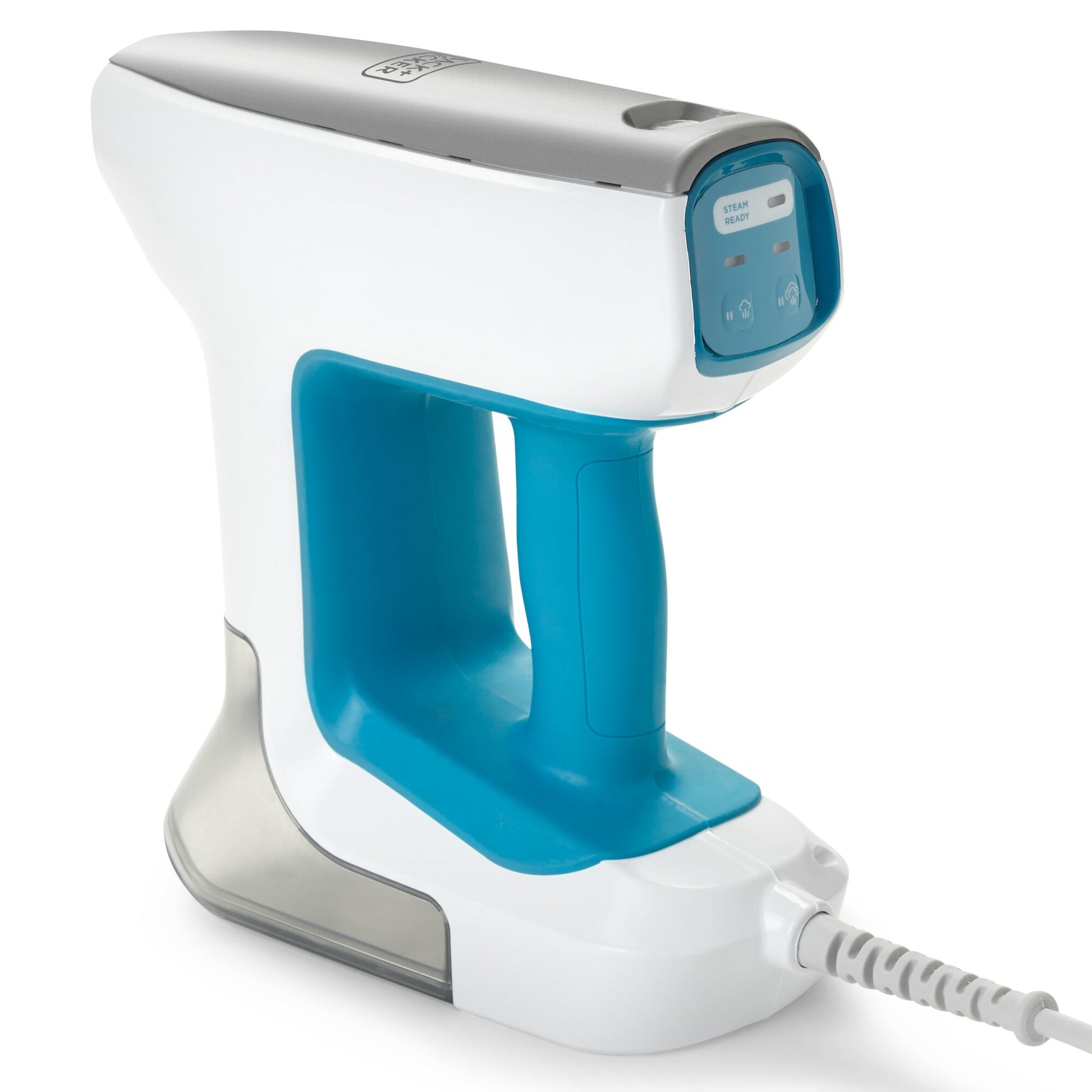Black & Decker Dampfbesen – 500 ml, türkis, weiss, für Hartböden