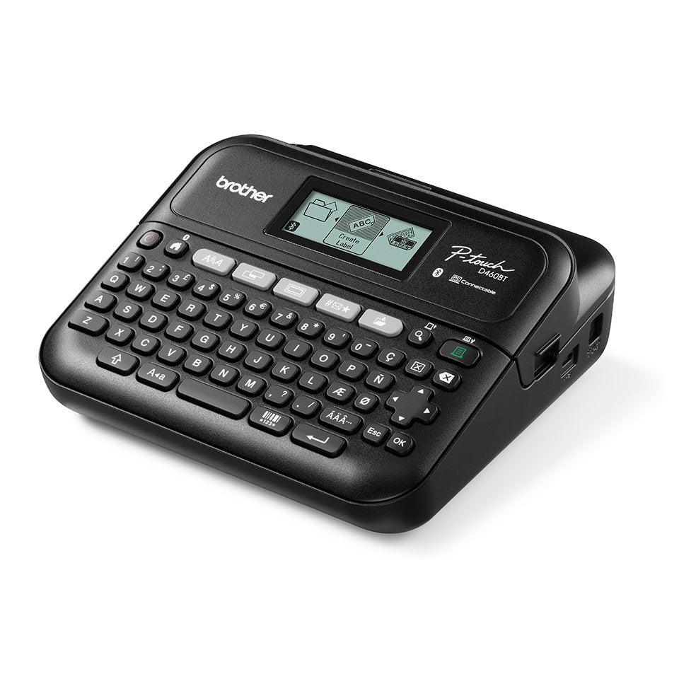 Brother PT-D460BTVP – Beschriftungsgerät für TZe-Bänder, USB, WLAN, Bluetooth, 180 × 180 dpi, 30 mm/s