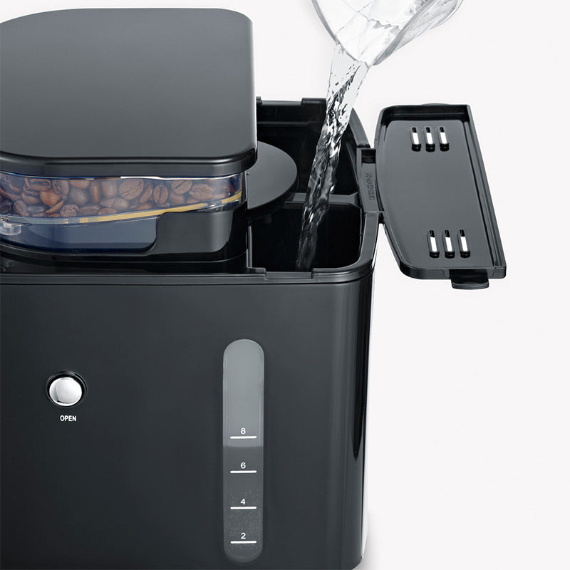 Severin KA4814 Filterkaffeemaschine – 8 Tassen, 1,0 l, Karaffe, Schwarz/Edelstahl